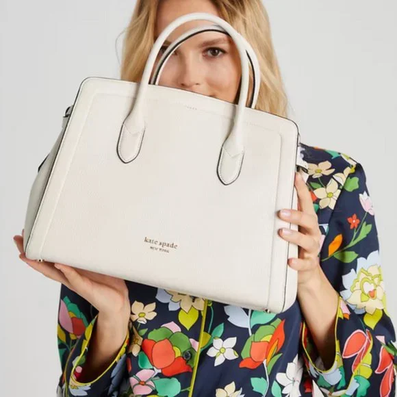 kate spade Bags Kate Spade Knott Large Satchel Cream White